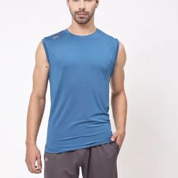 Dida Blue Polyster Regular Fit Colorblock T-Shirt-image-86