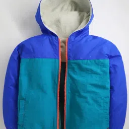 Cherry Crumble By Nitt Hyman Kids Multicolor Color Block Full Sleeves Reversible Jacket-image-30