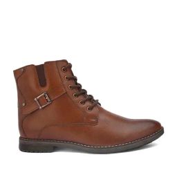 El Paso Men's Brown Derby Boots-image-60