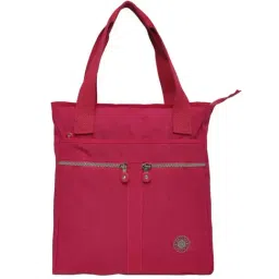 Baomi Pink Solid Medium Tote Handbag-20