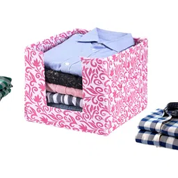 Aura Pink & White Floral Printed Drawer Organiser-57