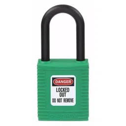 BRADY Lockout Padlock with 1 Key Nylon Green, 39N219-image-88