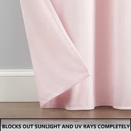 IVAZA Peach Polyester Window Curtains image 2