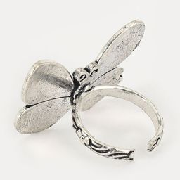 Anouk Silver-Plated Butterfly Adjustable Finger Ring image 2