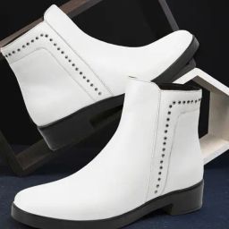 Elle Women's White Casual Booties-image-20