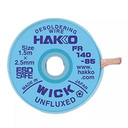 Hakko Soldering Wire Wick Non-Flux Type 2 mm Width, FR140-84 (25) (Set of 25)-75
