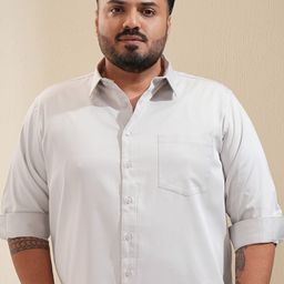 HIGHLANDER Men Spread Collar Solid Casual Shirt-picture-4