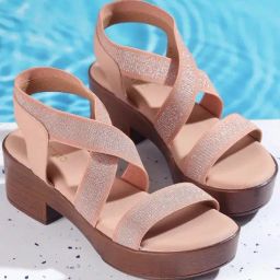 Metro Women's Pink Sling Back Sandals-image-42