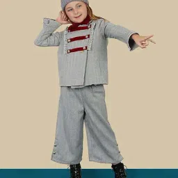 One Friday Kids Grey Regular Fit Culottes-picture-0