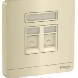 Schneider AvatarOn telephone + data socket RJ45 Cat5E shuttered Wine Gold E8332TDRJS5_WG-29