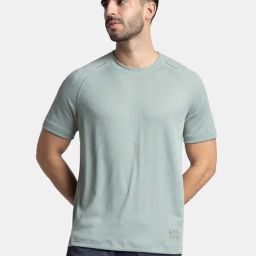 Jockey Iceberg Green Regular Fit Self Design Sports T-Shirt-image-61