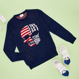 Pantaloons Junior Boys Typography Printed Pullover-image-90