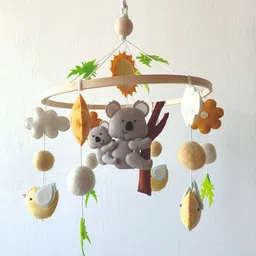 BABBLE WRAP Hand Stitch Nursery Musical Cot Crib Mobile Musical Toy image 5