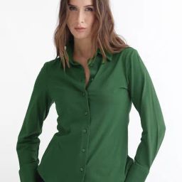 RAREISM Green Cotton Solid Long Sleeves Shirt-image-60