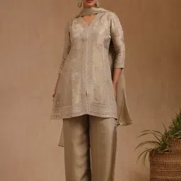 Soch Green Other Embroidered Palazzo Set With Dupatta-picture-1