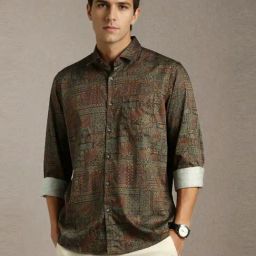Louis Philippe Multicoloured Cotton Slim Fit Printed Shirt-picture-41