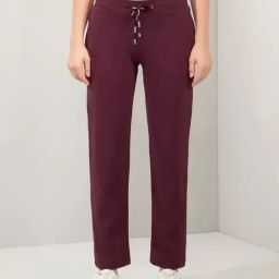 Amante Purple Relaxed Fit Solid Track Pants-image-55