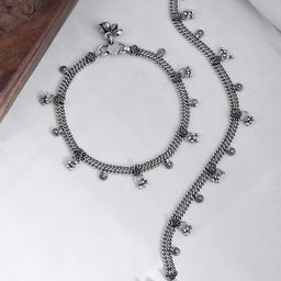 Voylla Silver-Plated Anklet-image-53