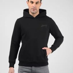 Numero Uno Black Regular Fit Hooded Sweatshirt-image-98