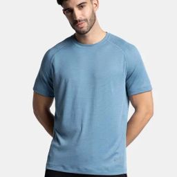 Jockey Provincial Blue Regular Fit Self Design Sports T-Shirt-image-67