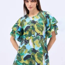 Winza Designer Green Abstract Top-image-59
