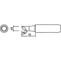 Hakko Soldering Iron Tip 5C Type 8.5 Φmm Outer Dia Size L For 900L, 900L-T-5C (10) (Set of 10) image 2