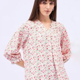 Winza Designer Red Floral Print Top-picture-14