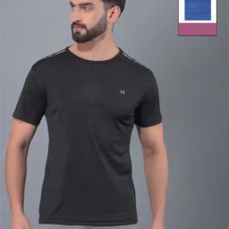 Force NXT Black & Blue Regular Fit Sports T-Shirt - Pack Of 2-image-100