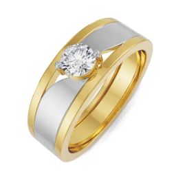 EMORI Yellow Gold Crimson Diamond Ring for Him-image-72