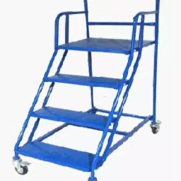 SUWAS TROLLEY STORE 1200x600x1800 mm Mild Steel/Iron Safety Ladder Trolley (300 kg Load Capacity), SU-SLT-003-image-67