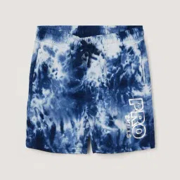Fame Forever by Lifestyle Kids Navy Cotton Printed Short-picture-14