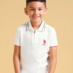 U.S. Polo Assn. Boys White Solid Polo T-Shirt-picture-33