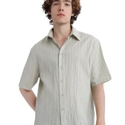 Rare Rabbit Grey Regular Fit Stripes Shirt-image-73