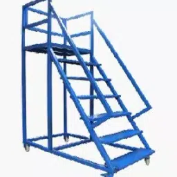 SUWAS TROLLEY STORE 1600x600x2500 mm Mild Steel/Iron Safety Ladder Trolley (700 kg Load Capacity), SU-SLT-007-image-68