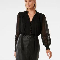 Forever New Lexi Lace Sleeve Blouse Shirt-picture-21