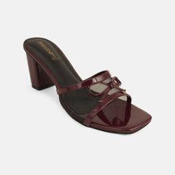 DressBerry Textured Block Sandals with Bows-7
