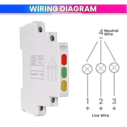 amiciSense Indicator with Red, Green, and Yellow LED Lights 3 Phase image 4