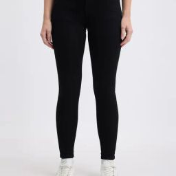 Pepe Jeans Black Rinse Skinny Fit Mid Rise Jeans-image-69