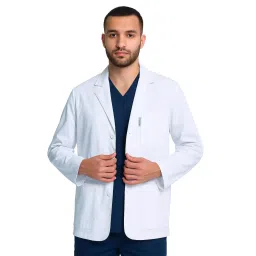 Uniformer S Size Full Sleeves Lab Coat White Cotton & Polyester Blend Durable & Comfortable for Men-picture-4