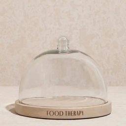Westside Home Clear Glass Cloche with Wooden Base-picture-10