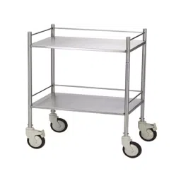 11 Enterprises Stainless Steel 2 Shelves Instrument Trolley-67