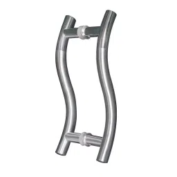 Implemental Stainless Steel S Type Glass Door Handle Pipe Pull Handle for Glass Door 304.8 mm (12 Inch), R8569-23