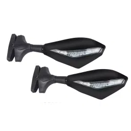 AllExtreme EXTSRM2 Universal Motorcycle Rearview Side Mirrors with LED Turn Signal Indicator Adjustable Bike Rear View Mirror for R15 & Other Full Flared Bikes (Amber Yellow)-22