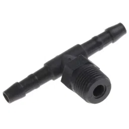 RS PRO Hose Connector Tee Hose Tail Adaptor R 1/8 inch 4 mm ID, 4197322-6
