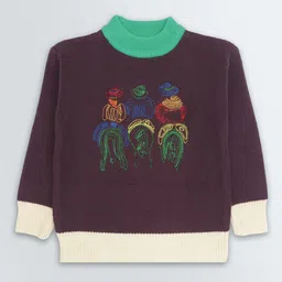 KNITCO Unisex Kids Embroidered Round Neck Pullover-image-49