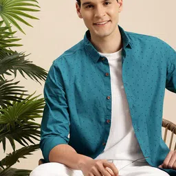 Mast & Harbour Pure Cotton Opaque Printed Casual Shirt-picture-8