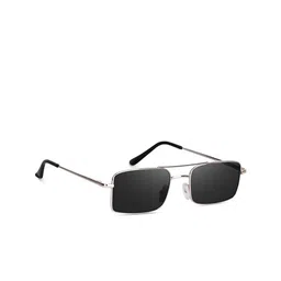 SPADEACES Men Square Sunglasses New karan Silver Black-image-6