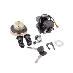 Deutsche Ignition Lock Kit for Hero Splendor Pro Consisting of Ignition Cum Steering Lock, Petrol Tank Cap, Petrol Tank Lock & Tool Box Lock, DEUS-0426JK-5