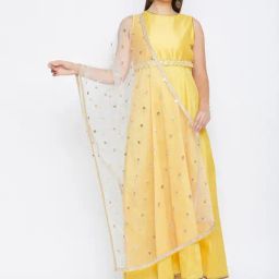Studio Rasa Off-White Embellished Dupatta-image-91