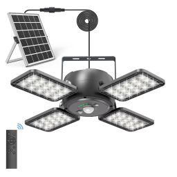 Solar Pendant Light Solar Motion Sensor Light Outdoor Solar Pendant 1200LM 144LED With Upgrade 5 Lighting Modes & Remote Control 4-Leaf 120°Adjustable Solar Lights For Home Yard Garage - RS6159Solar Pendant Light Solar Motion Sensor Light Outdoor Solar Pendant 1200LM 144LED With Upgrade 5 Lighting Modes & Remote Control 4-Leaf 120°Adjustable Solar Lights For Home Yard Garage - RS6159-14